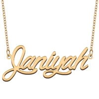 necklace with name janiyah for his her family member best friend birthday gifts on christmas mother day valentines day