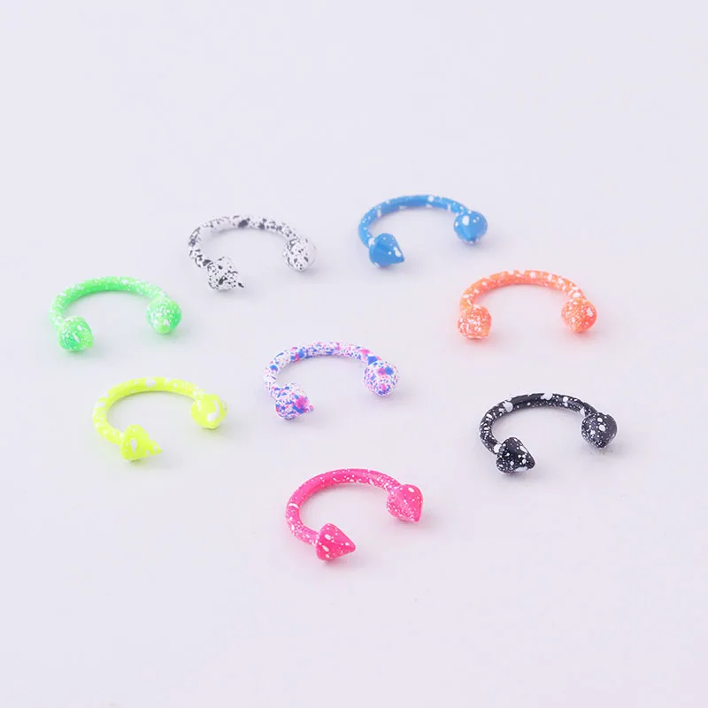 Шип 16 г из хирургической стали круглая штанга подкова губа прокалывание