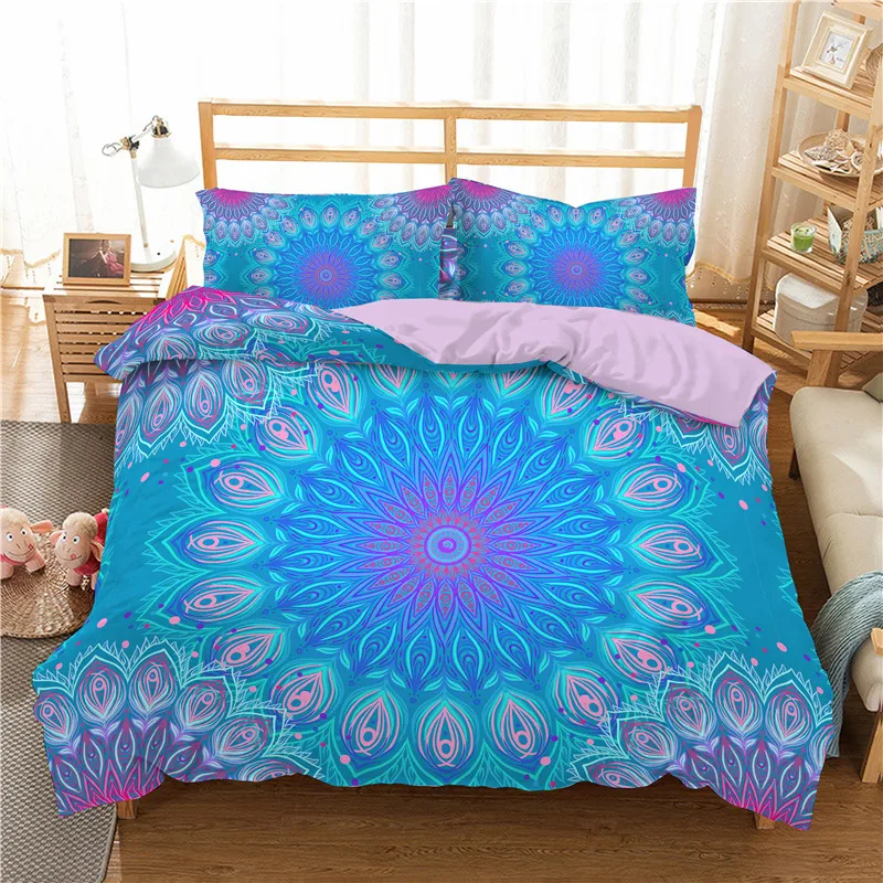 

3D Duvet Cover Set Dream Catcher Mandala Bedding Sets Bohemia Feather Home Textiles Queen King Bedspread For Adults 2/3pc