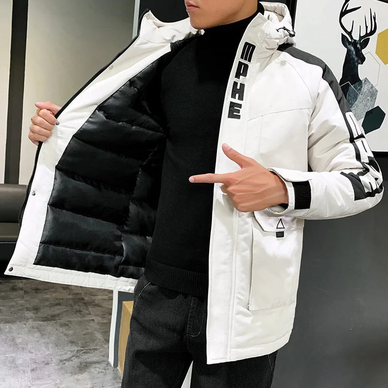 Liketkit мужские зимние парки с капюшоном 2019 повседневные хлопковые плотные