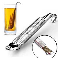 portable home tea accessories tea strainer stainless steel infuser pipe design touch feel holder tool tea spoon infuser filter