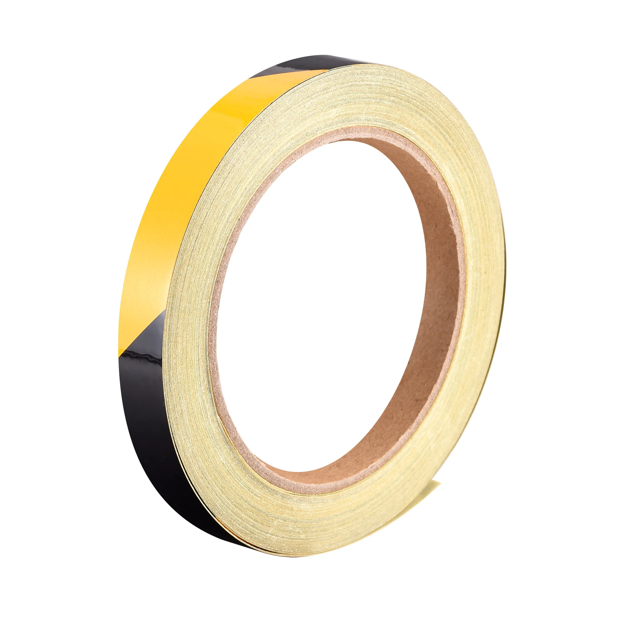 

Uxcell Reflective Tape Yellow Black, 10mm x 25m, Outdoor Waterproof Warning Tape for Bikes, RV, and Boat Striping Marking
