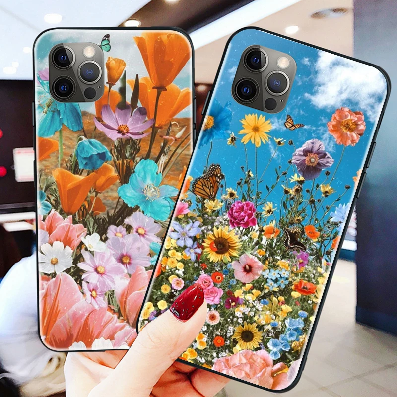 

For iPhone 12 Pro Case Soft TPU Cartoon Pattern Silicon Cover Phone iPhone SE 2020 12 11 XS XR X 8 7 6S 6 Plus Cases For Funda