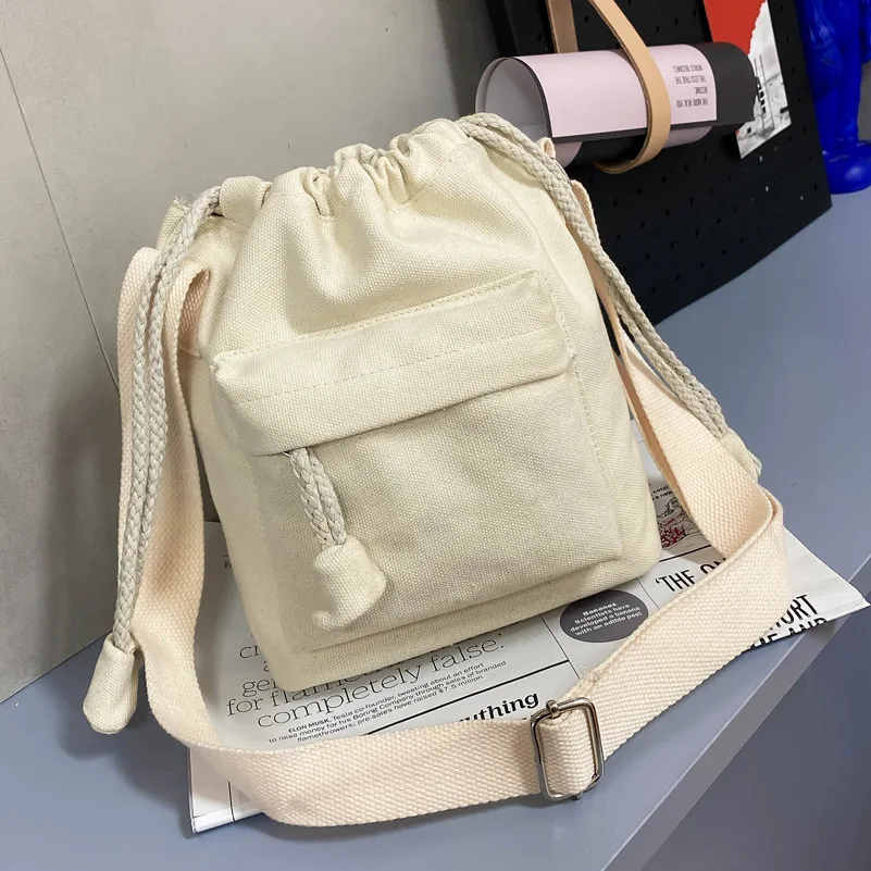 

Сумка-тоут сумка Курьерские сумки для Для женщин 2021 новые холщовые Наплечные сумки с кулиской Сумки из натуральной кожи с карманом на завяз...