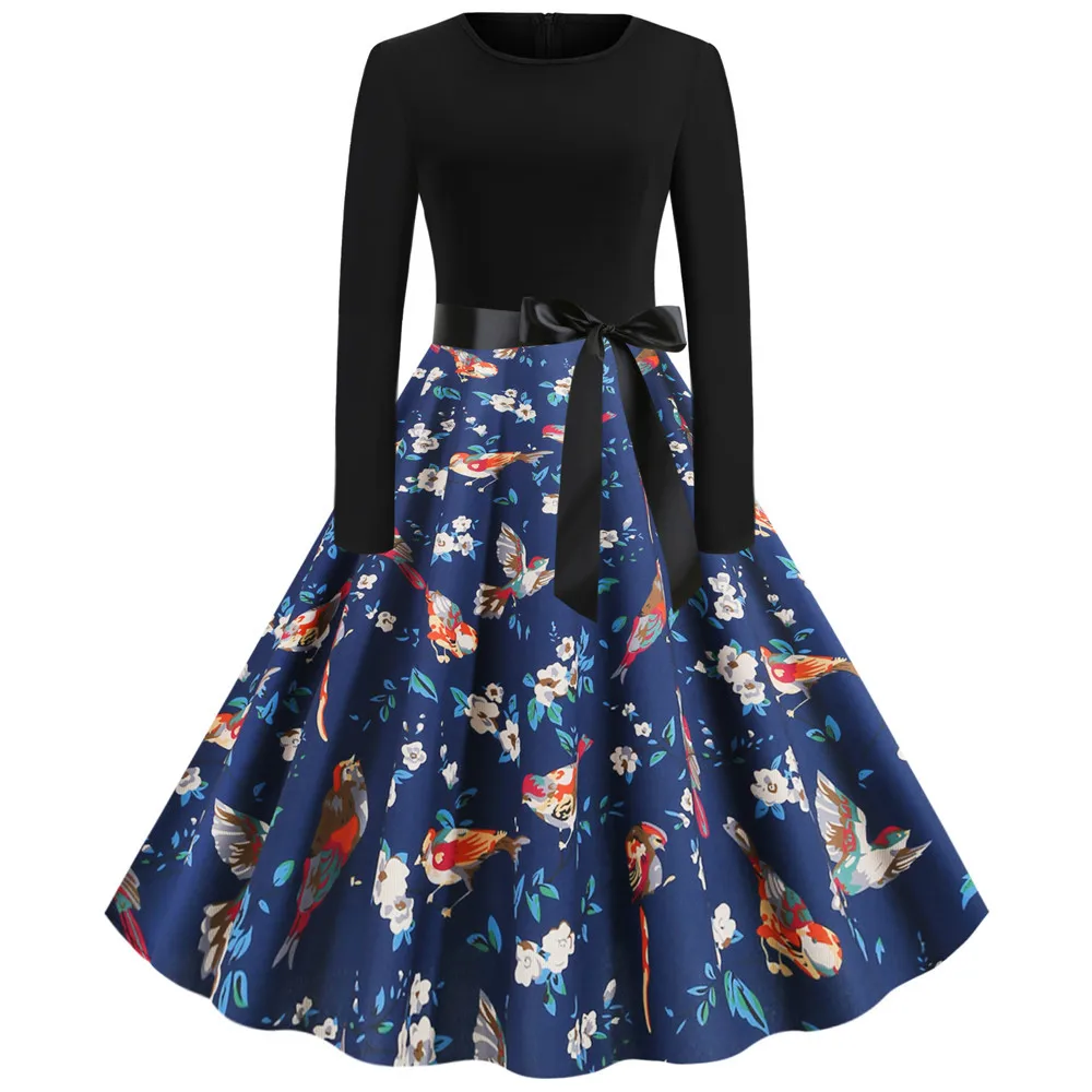 Халат в винтажном стиле зимние рождественские платья с длинным рукавом для