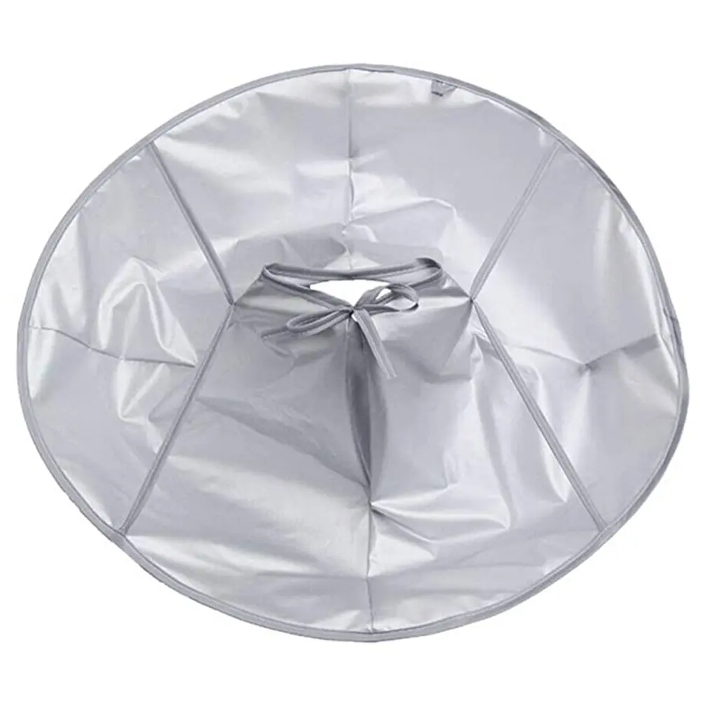 Capa de corte de pelo capa de paraguas plegable para adultos, impermeable, para sal&oacute;n en casa, peluquero, capa de peluquer&iacute;a mediana, gris-5