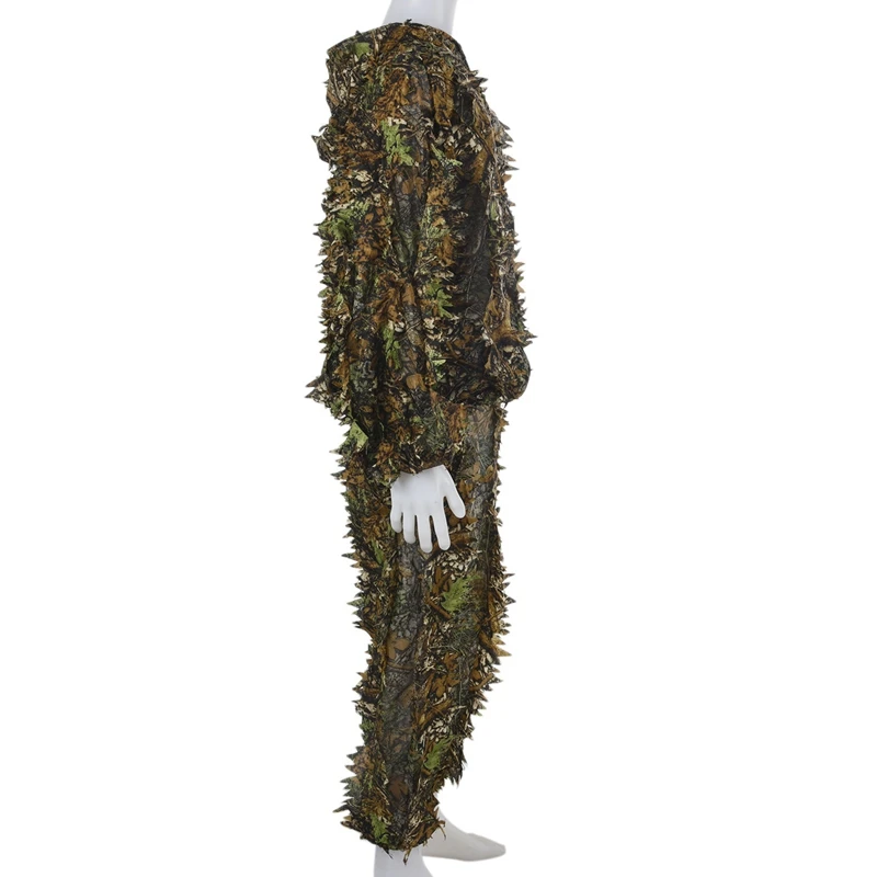 3D лист взрослый Ghillie костюм Лесной камуфляж с фотомаской стерео Турция Камуфляж