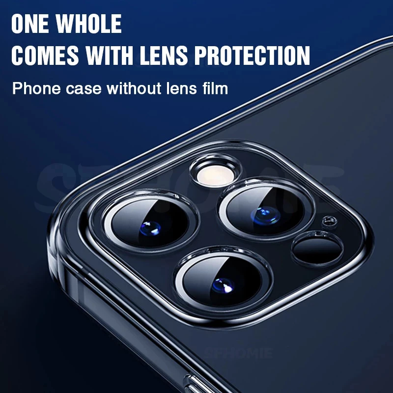 silicone case for iphone 12 11 pro max x xr xs max cover transparent cases for iphone 12 11 12 mini shockproof case soft free global shipping