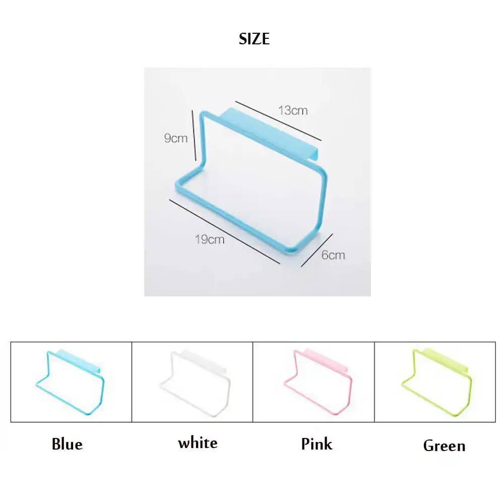 

Multifunction Plastic Hanging Holder Towel Rack Cupboard Cabinet Door Back Kitchen Accessories Home Storage Organizer