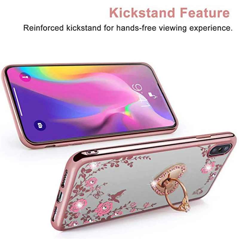 Роскошные сверкающие цветы Мягкий ТПУ чехол для телефона samsung A50 Coque M10 A10 A30 S10 плюс