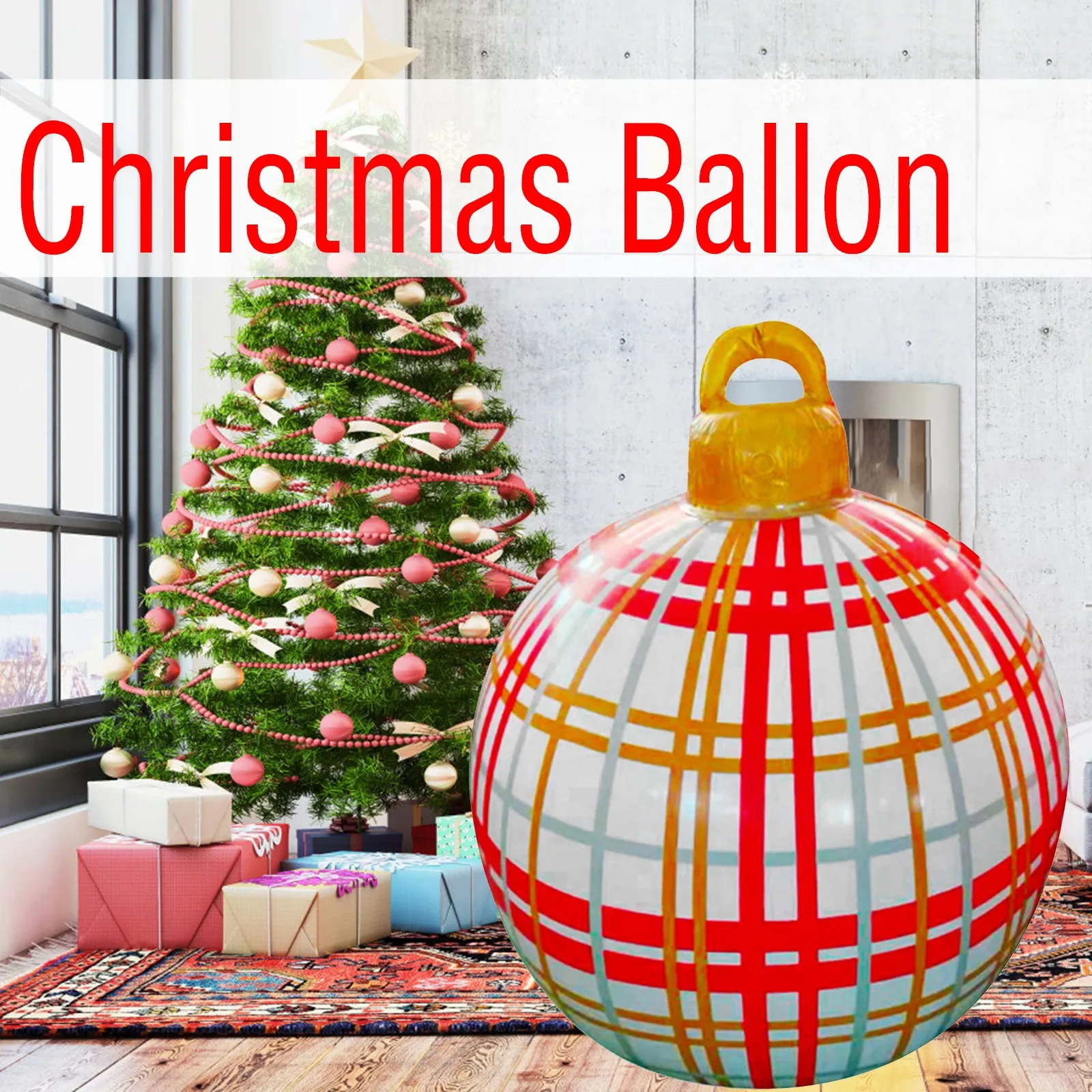 Новый 23 6 дюймовый Рождественский печатный шар наружное украшение семейный