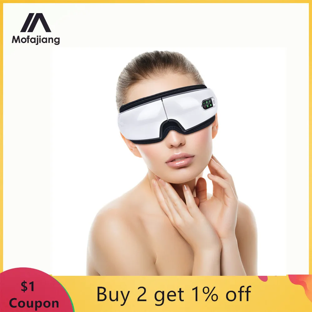 Умный массажер для глаз против морщин массаж снятия усталости вибрация сжатие