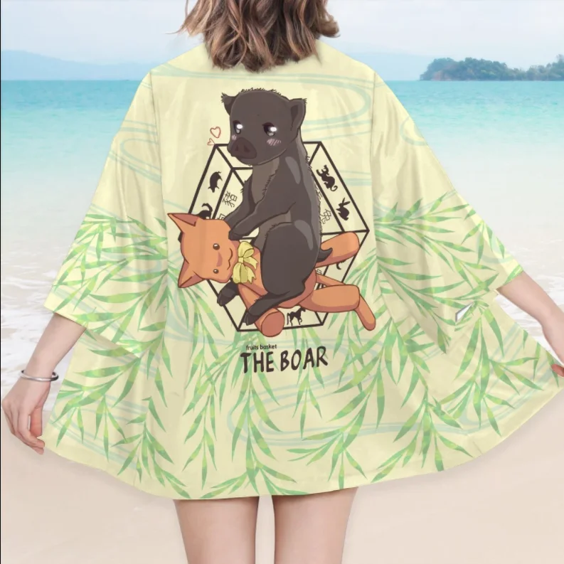 Японское кимоно с накидкой из аниме Хиро овца вязаный кардиган унисекс