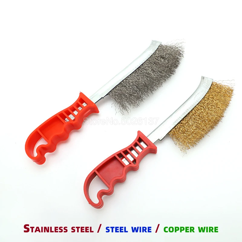 

1Pcs Durable Stainless Steel Wire Brushes With Handle Rust Cleaning Brush Polishing Tools Anti-rust And Tool Gap Removal Brushe