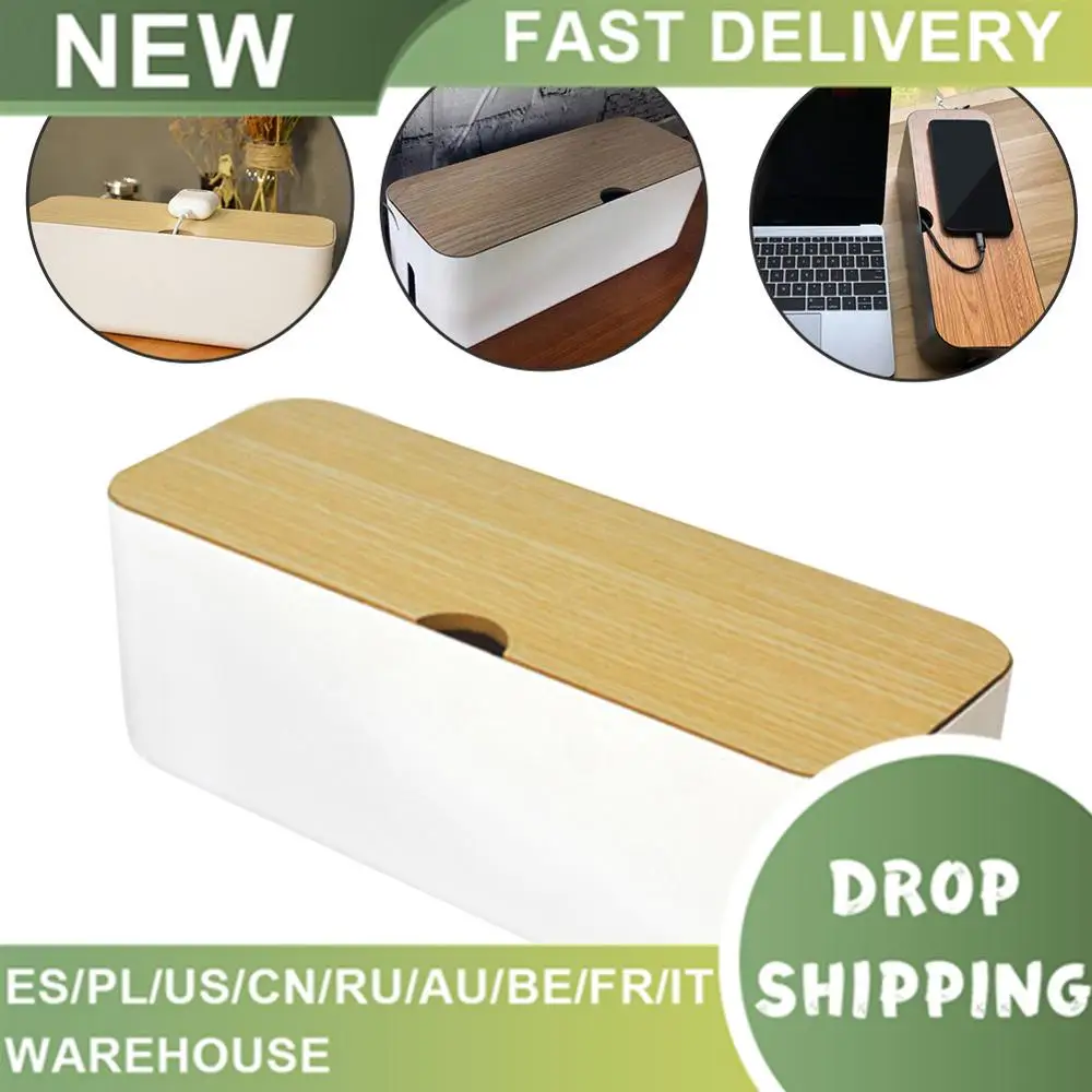 

Cable Management Box Cord Organizer Box Power Strip Surge Protector Cover TV Cord Box for Home Office