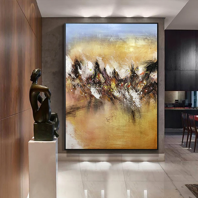 Чистая ручная роспись абстрактная картина маслом после скандинавсветильник