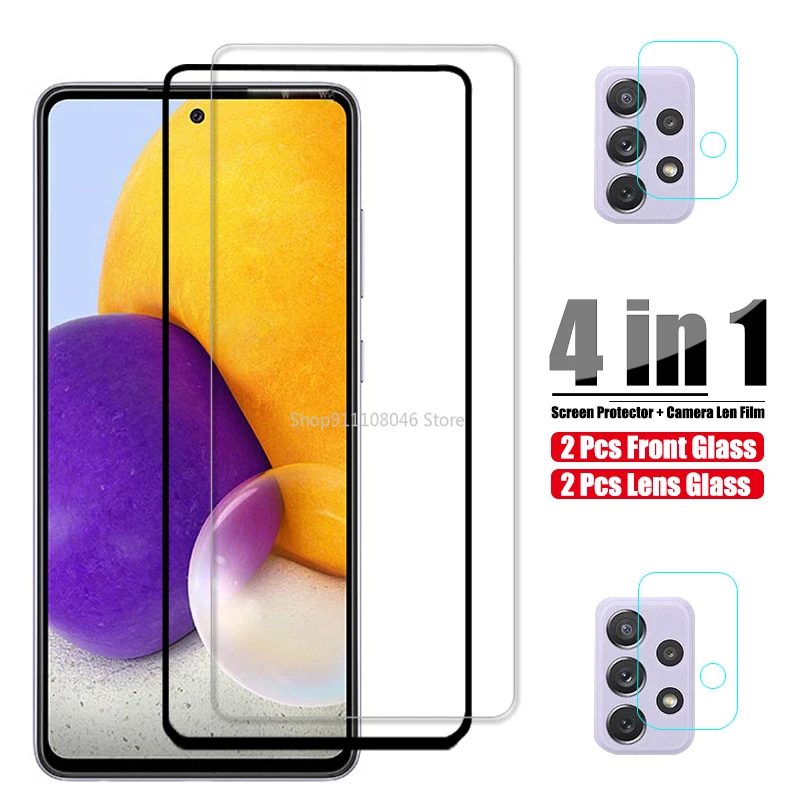 

Закаленное стекло для Samsung Galaxy A52S 5G A72, Защитное стекло для объектива камеры, Защитная пленка для экрана Samsung A52 SM-A528B