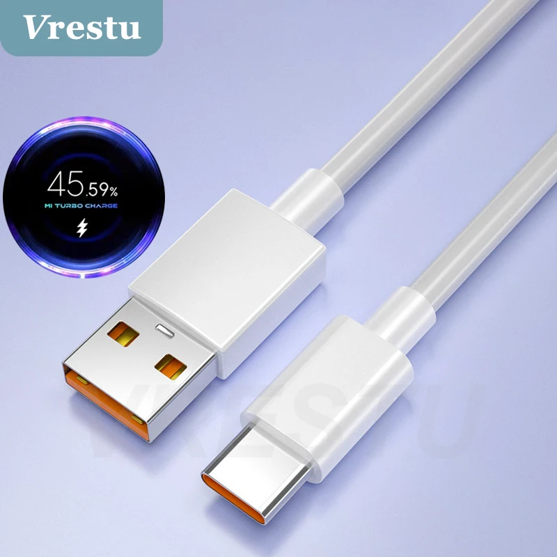 

65W Type C Charge Cable for Xiaomi Redmi Note 10 9 Pro Turbo Charge USB C Wire Cord for Mi 11 Ultra 10T 10 Pro Redmi K30 K40 Pro