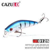 fishing lure accesorios minnow isca artificial weights 7 9g 70mm baits depth 0 5 1 5m wobblers pesca for blackfish tackle leurre