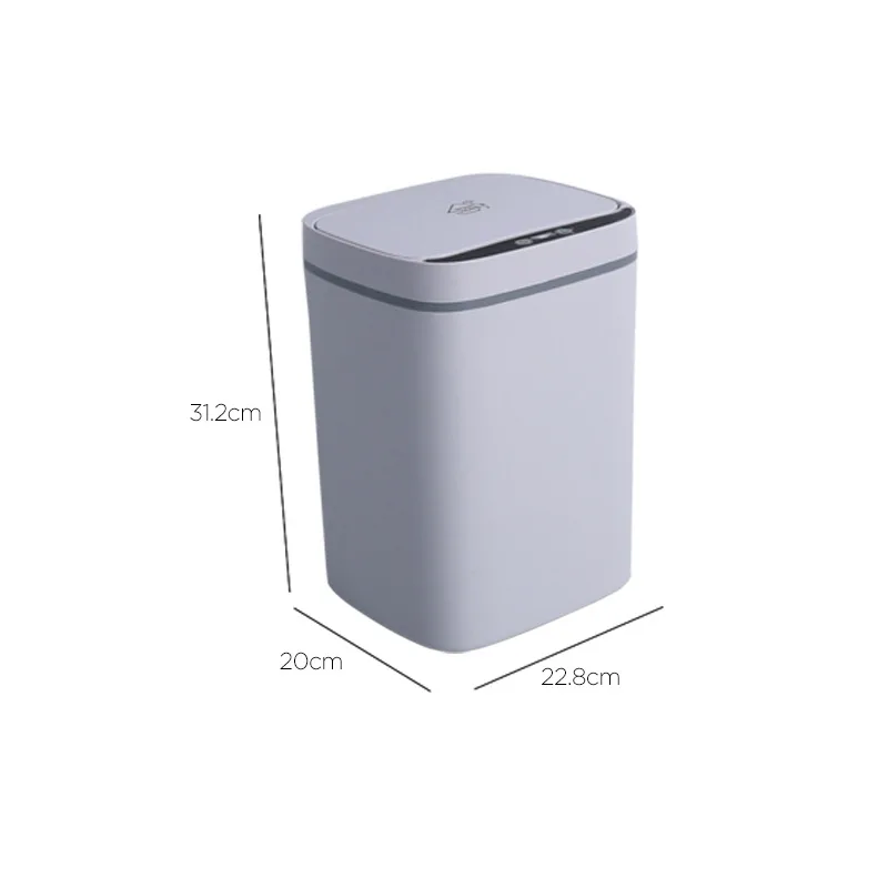 

Fashion Smart Trash Can Automatic Induction Household Living Room Kitchen Bathroom Waterproof Flip Trash Can One Drop Shipping