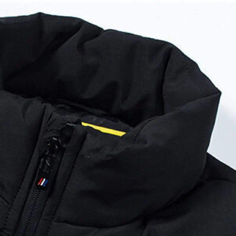 New Style Of Padded Jacket Autumn And Winter Korean Thick Down Padded Jacket Short Men's Collarless Jacket Tide