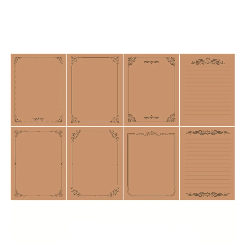 

16Pcs Letter Papers White Envelopes Translucent Seal Pockets for Wedding Party