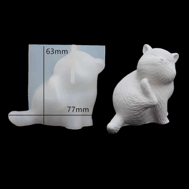 Форма в виде милого кота 3D гипсовый пластырь форма для мыла Декор литье из смолы