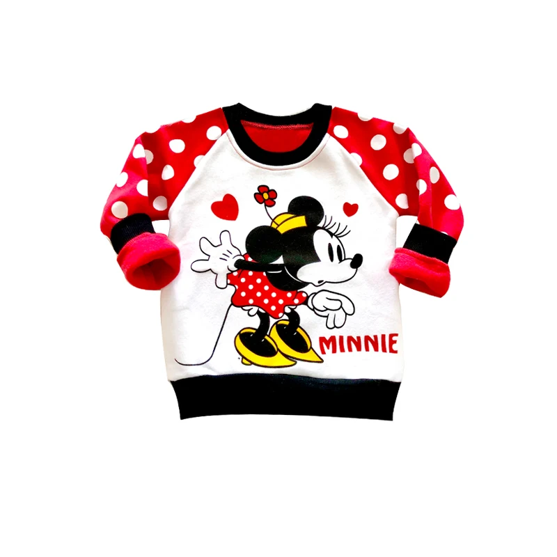 Осенний Детский Повседневный вельветовый свитер с Минни Маус рисунком Микки