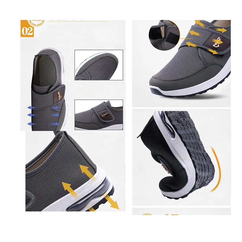 

2020 new cloth shoes men's cushioning antiskid middle age shoes classic fashion men's tennis shoes breathable deodorant shoes