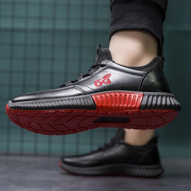 Danielman Autumn Spring Warm Leather Sneakers Men Shoes High Top Casual Snow Male Footwear Zapatos Hombre 202 | Обувь