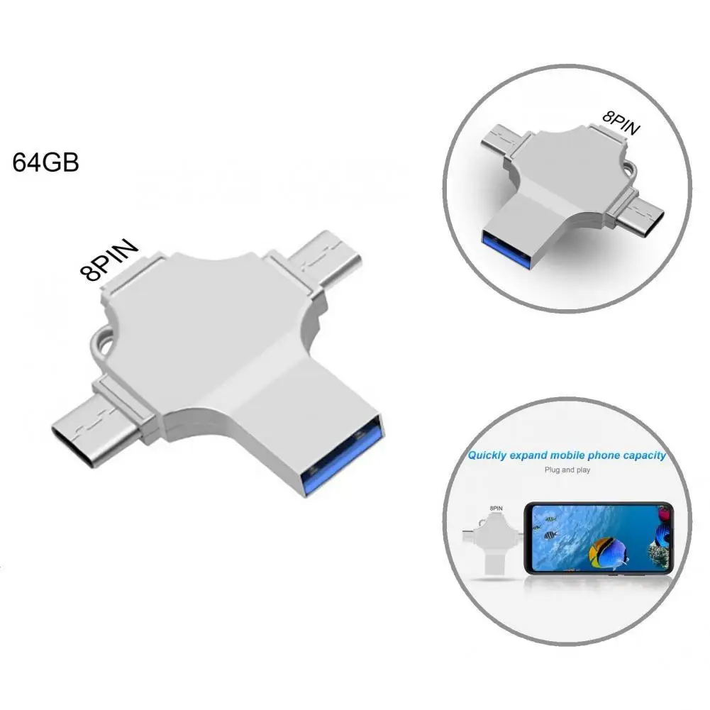 

Large Memory Shock-proof USB2.0 Micro USB Type-C 8-pin Flash Memory Stick for Car