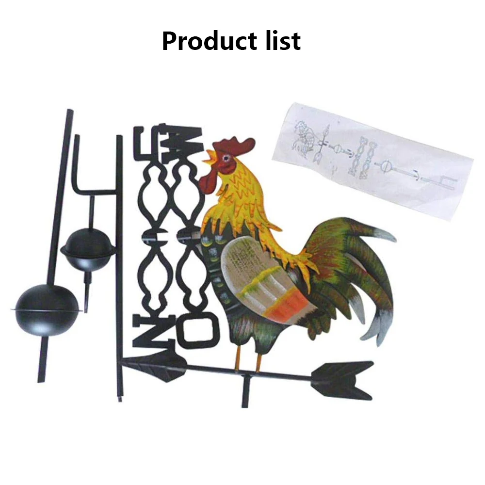 Железный петух цветной указатель направления ветра уличный металлический