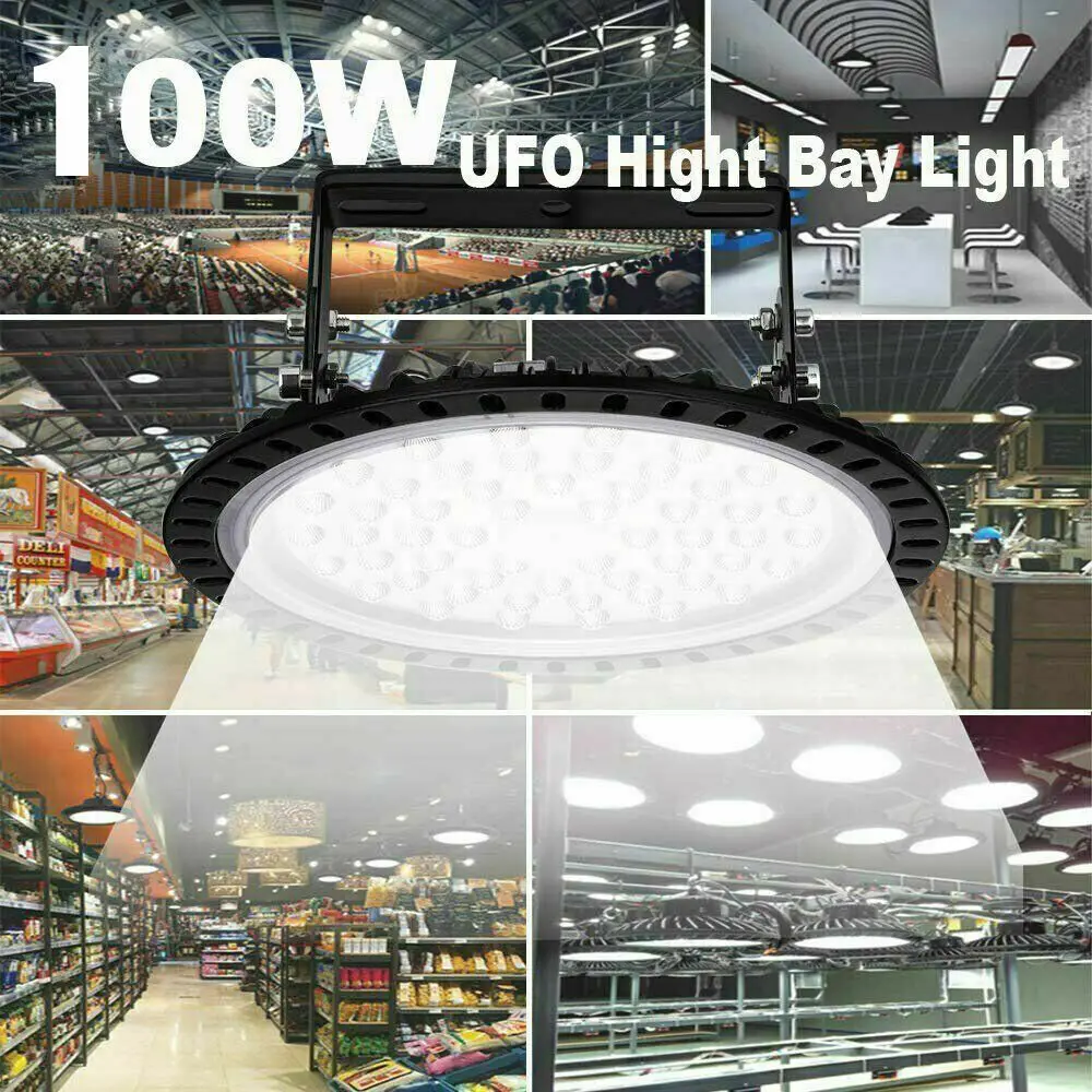 Супер яркий склад светодиодный 100W НЛО Подвесной светильник типа High Bay