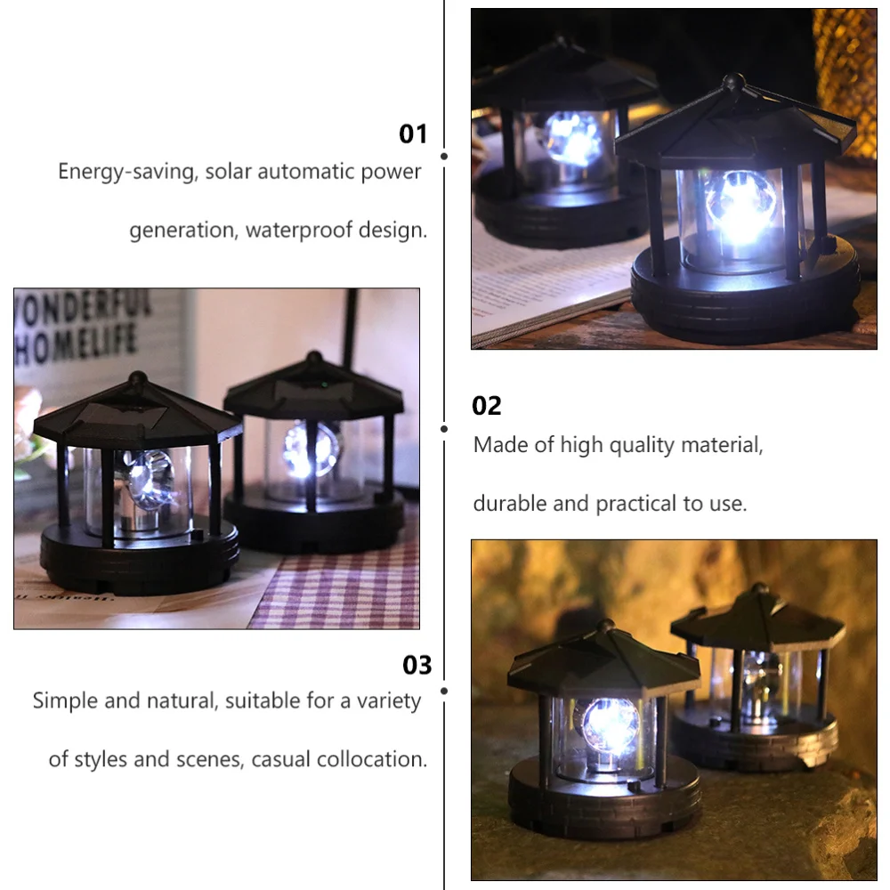 

1Pc LED Outdoor Rotating Solar Lights Garden Walkway Save Energy Solar Ligh