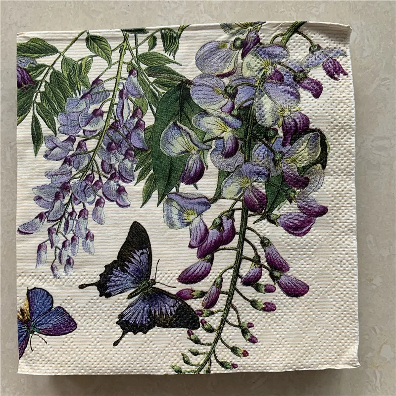 25 см Рождество винтажная салфетка бумага элегантная ткань цветок фрукты петух