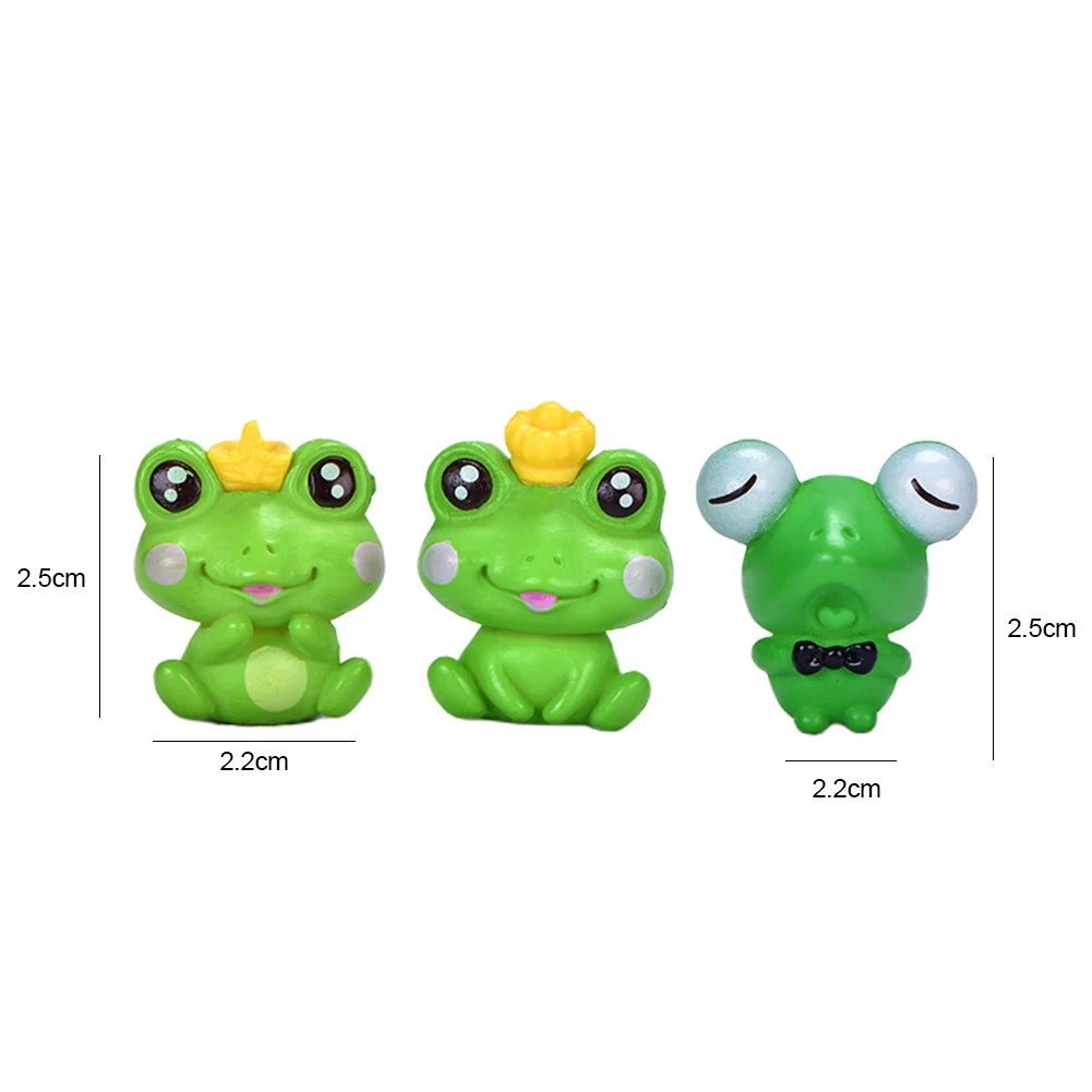 

6Pcs Plastic Mini Cute Frog Figurine Model Ornament Fairy Garden Bonsai DIY Micro Landscape Decoration Crafts Gift