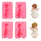 3D ангел ребенок день рождения Силиконовые формы для торта кекс фигурки жениха и невесты; Fondant (сахарная) пресс-форм для отделочных работ конфеты глины форма для шоколадной мастики