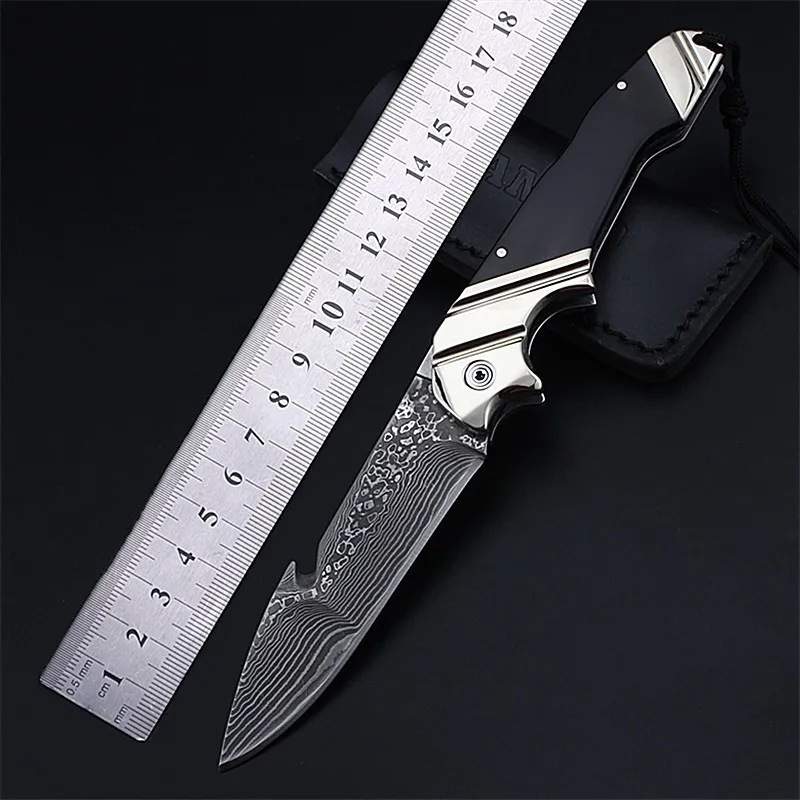 Новинка 2021 бесплатная доставка дамасский складной нож для улицы самообороны