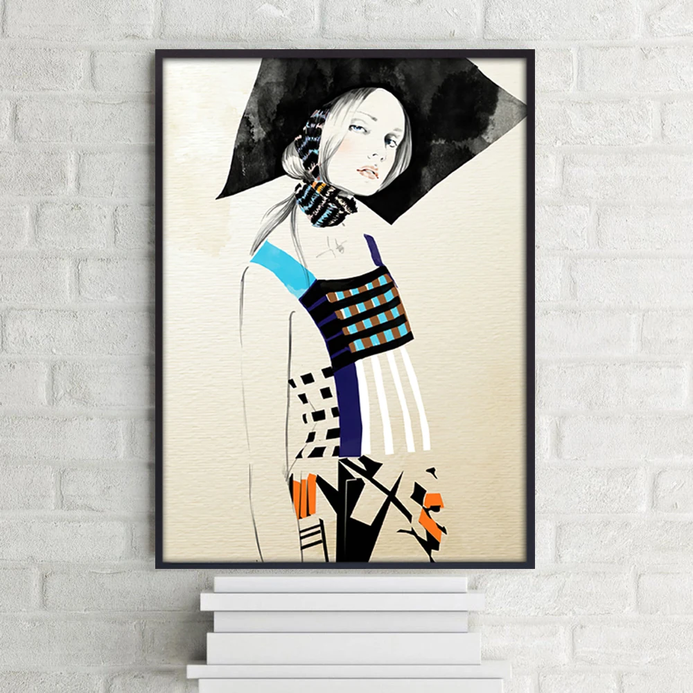 Картина на стену холсте модная Северная картина для девочек плакат картины