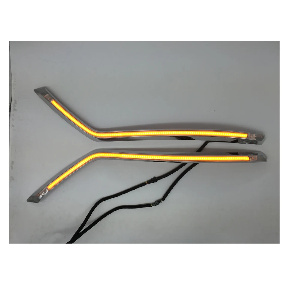 Светодиодный Бег огни бровь фары дневного света Подходит для vw Tiguan 2012 2015 запчасти
