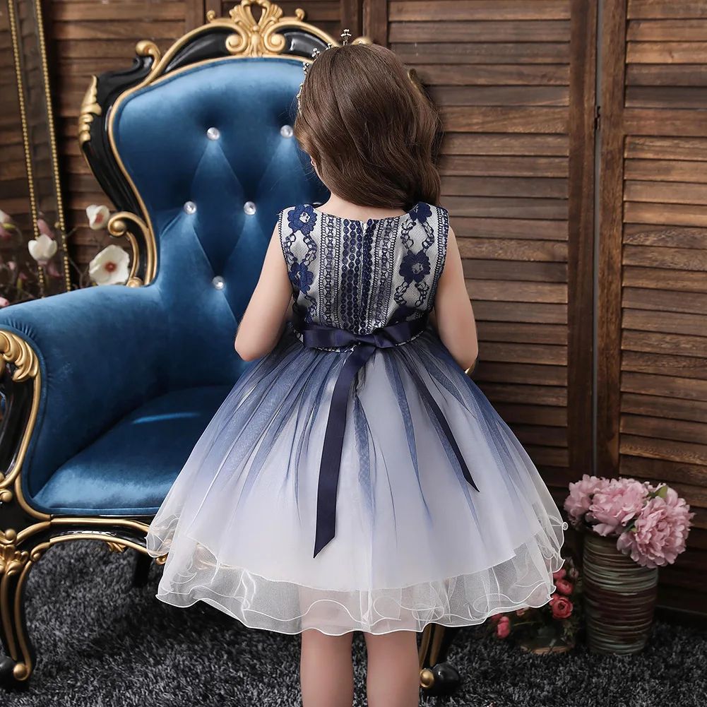 

2020 New Children's Clothing Children's Catwalk Dress Gradient Color Princess Dress Girls Net Gauze Tutu Skirt Flower Girl Dress