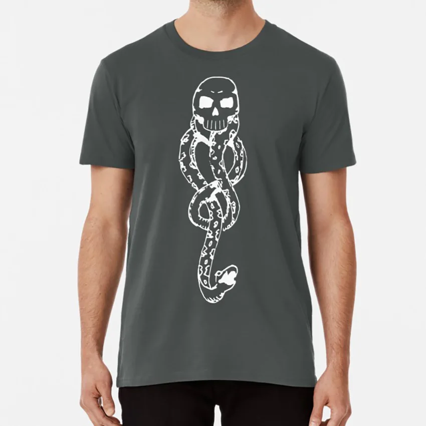 Футболка Dark Mark с изображением темного Марка hp jk rowling books doodle voldemort death eater | Мужская