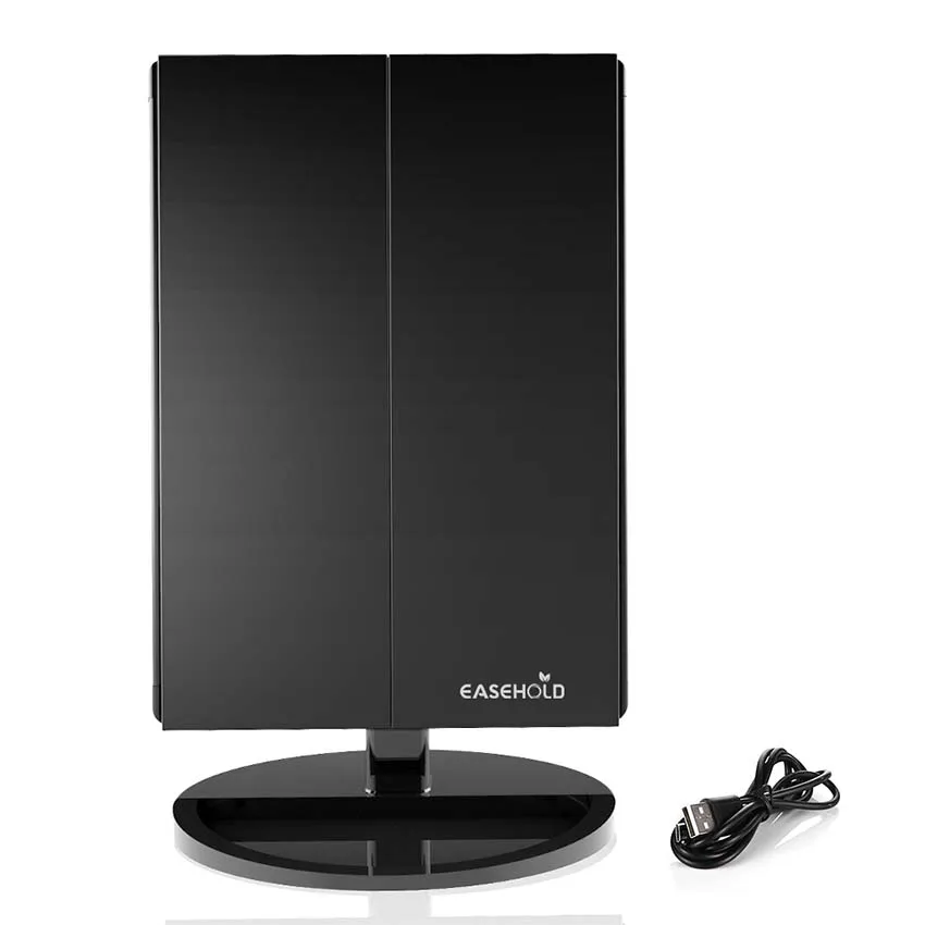 Easehold сенсорный Экран зеркало для макияжа 4 Режимы увеличения тройного сгиба с 35