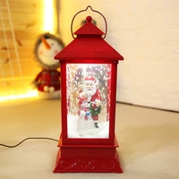 2022 christmas musical snow lantern lamp with santa claus pendant light usb and led string light socket with 3 lovely songs