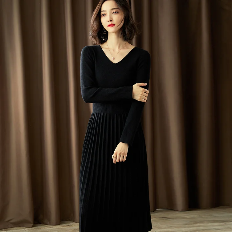 2020 осенние женские вязаные свитера элегантные модные однотонные пуловеры с v