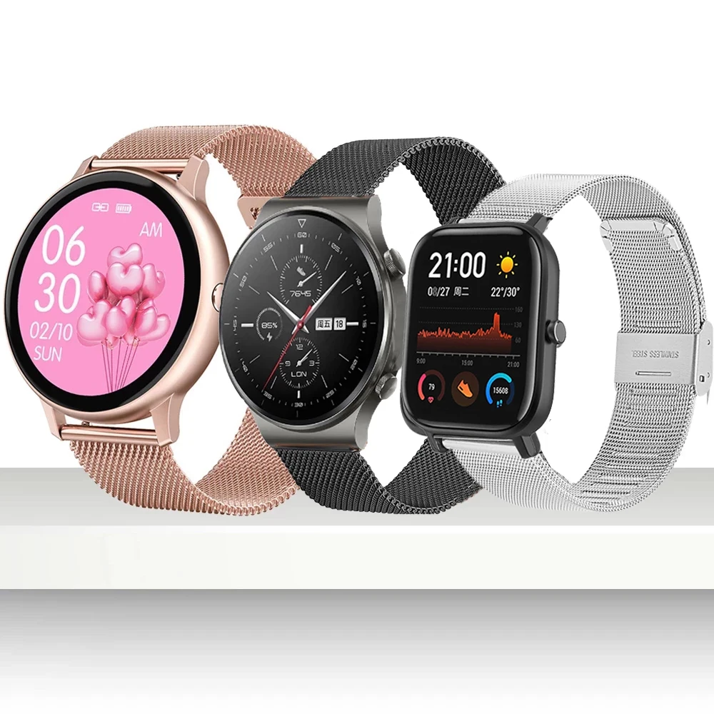 Ремешок из нержавеющей стали для смарт часов Huawei watch GT2 Pro спортивный браслет Huami