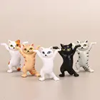 5 Цвета танцы брелок Cat мультфильм привлекательная котенок орнамент Key Chain женщины сумку кулон одежда забавного дизайна для маленьких девочек подарок на день рождения