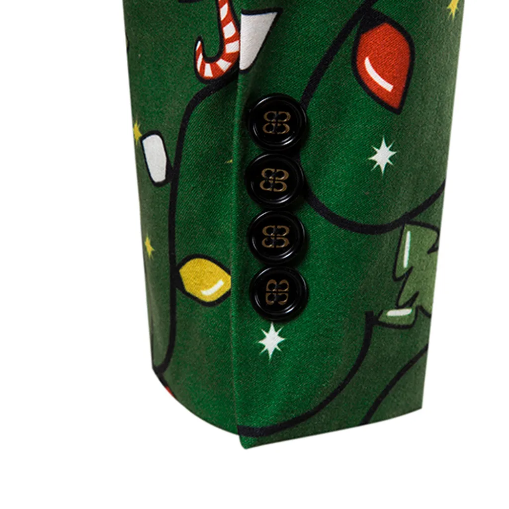 Мужской блейзер с рождественским принтом новинка 2019 мужской Модный повседневный