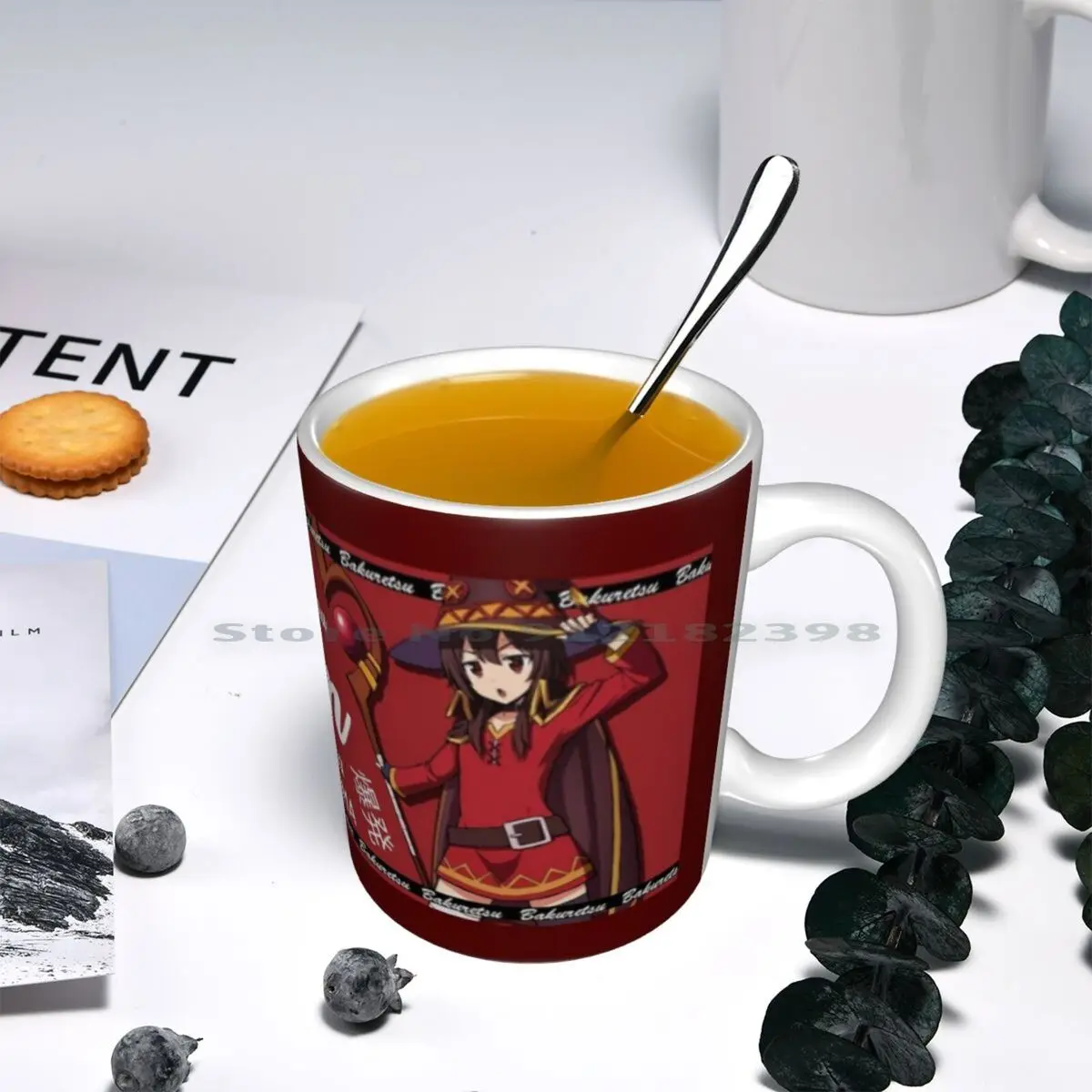

Megumin Car Club Ceramic Mugs Coffee Cups Milk Tea Mug Konosuba Megumin Kawaii Anime Waifu Kazuma Ko No Su Ba Cute Red Car Club