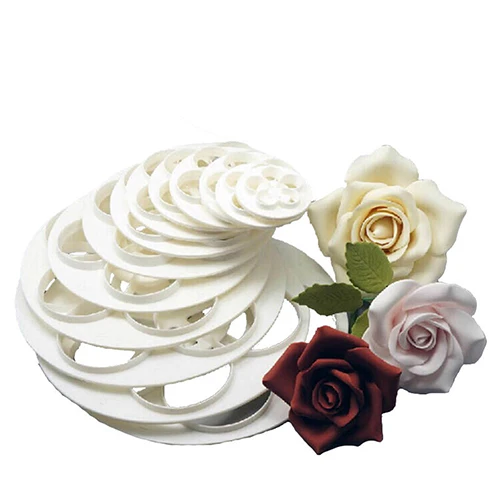 6 шт Fondant (сахарная) розового цвета с цветочным узором для приготовления печенья